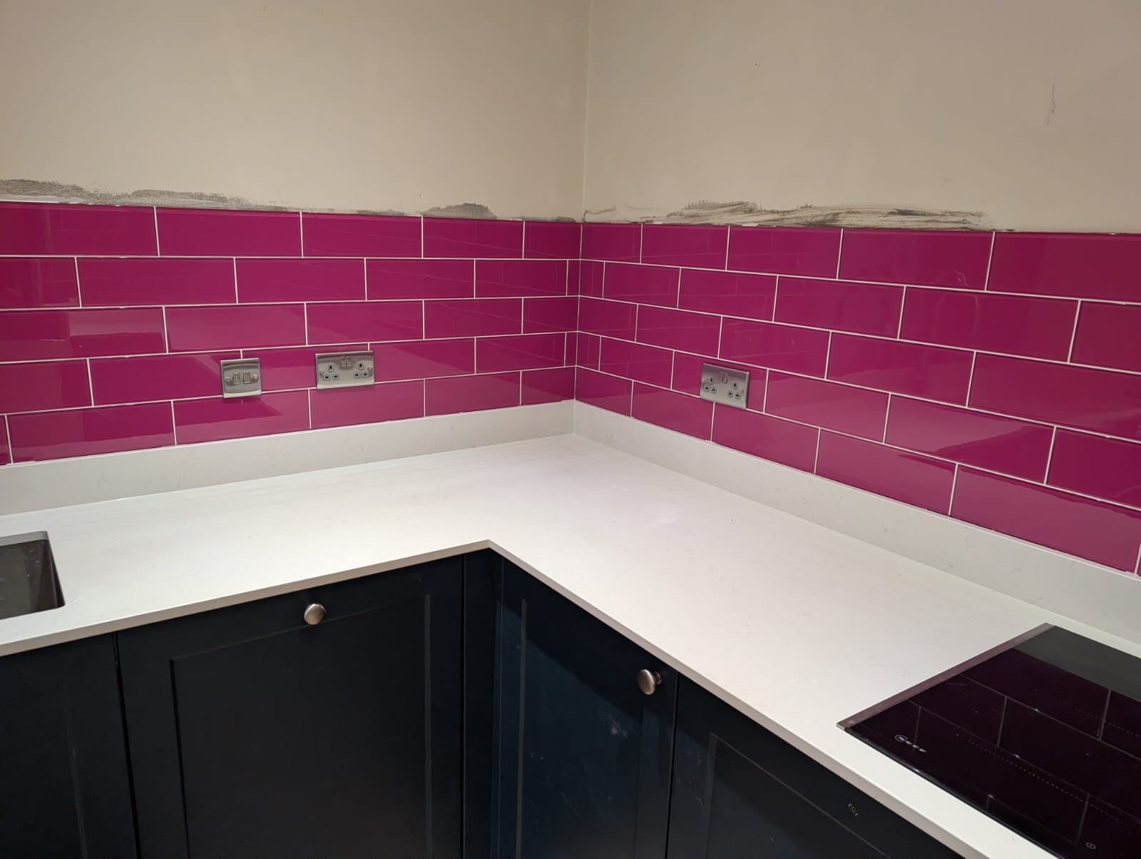 Glass Tile Kitchen Splashback, West End