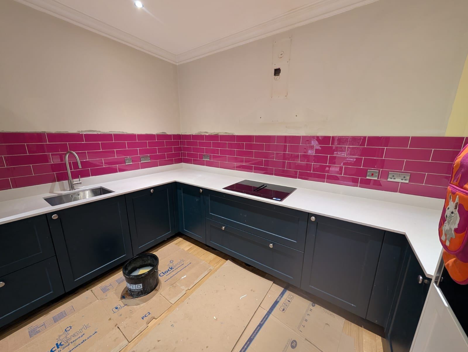 Glass Tile Kitchen Splashback, West End